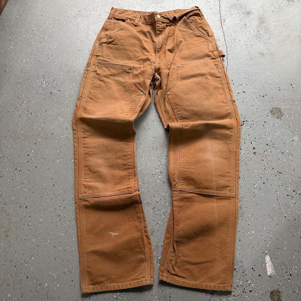 Carhartt B01 Tan Double Knee Work Pants 34x34 - Picture 1 of 8